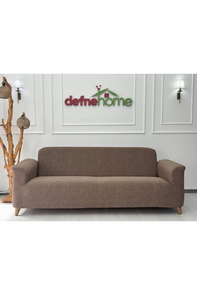 Jakarlı Düz Desen 3-3-1-1 Lastikli Kanepe Örtüsü | Lastikli Koltuk Örtüsü | Koltuk Kılıfı Takımı