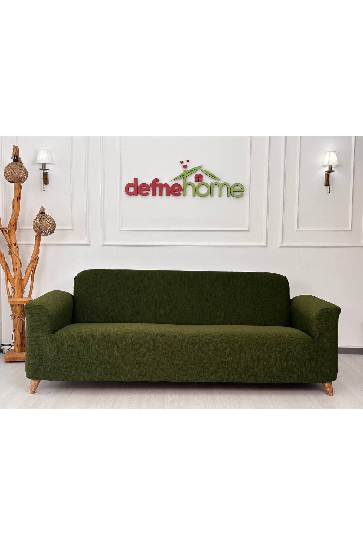 Jakarlı Düz Desen 3-3-1-1 Lastikli Kanepe Örtüsü | Lastikli Koltuk Örtüsü | Koltuk Kılıfı Takımı