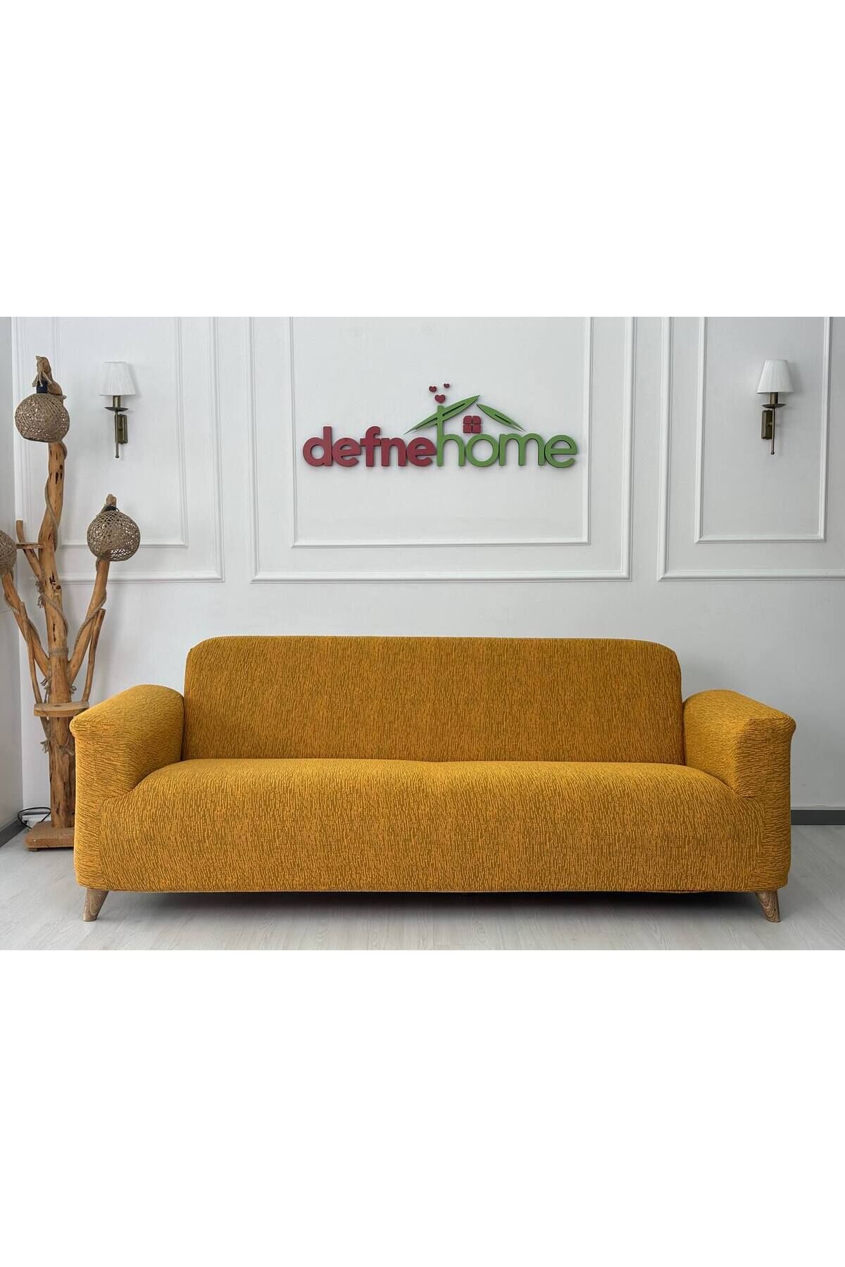 Jakarlı Düz Desen 3-3-1-1 Lastikli Kanepe Örtüsü | Lastikli Koltuk Örtüsü | Koltuk Kılıfı Takımı