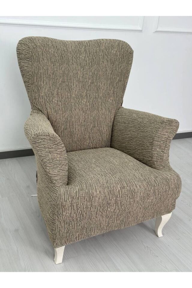 Jakarlı Düz Desen 3-3-1-1 Lastikli Kanepe Örtüsü | Lastikli Koltuk Örtüsü | Koltuk Kılıfı Takımı