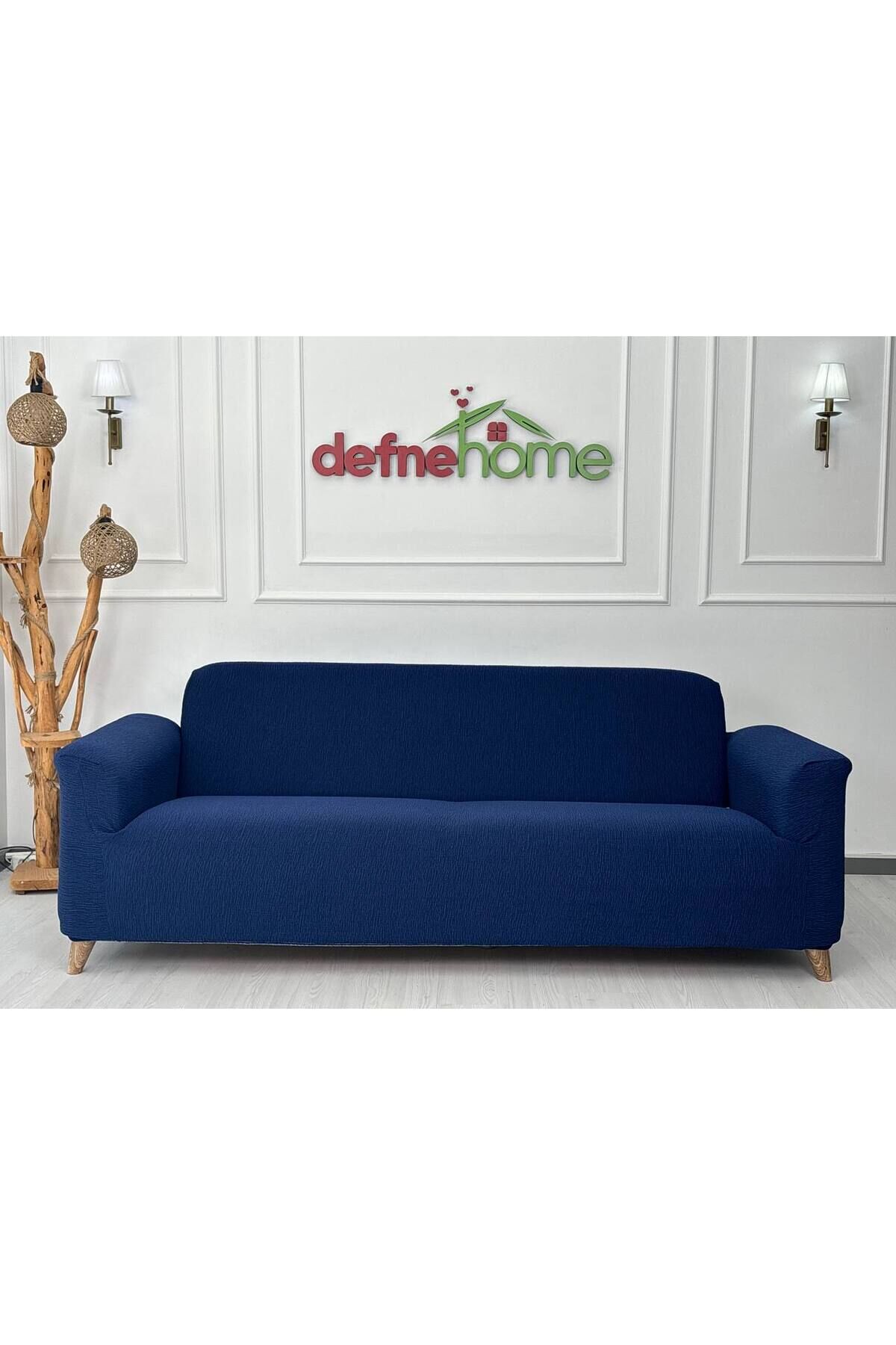 Jakarlı Düz Desen 3-3-1-1 Lastikli Kanepe Örtüsü | Lastikli Koltuk Örtüsü | Koltuk Kılıfı Takımı