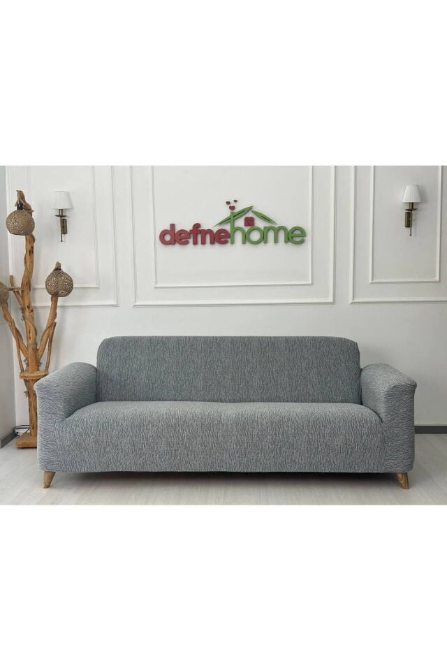 Jakarlı Düz Desen 3-3-1-1 Lastikli Kanepe Örtüsü | Lastikli Koltuk Örtüsü | Koltuk Kılıfı Takımı